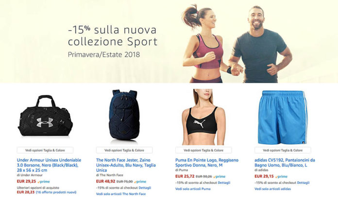 Sconto nuova collezione sport Amazon