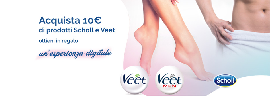 Acquista 10e di prodotti veet e ricevi un premio sicuro