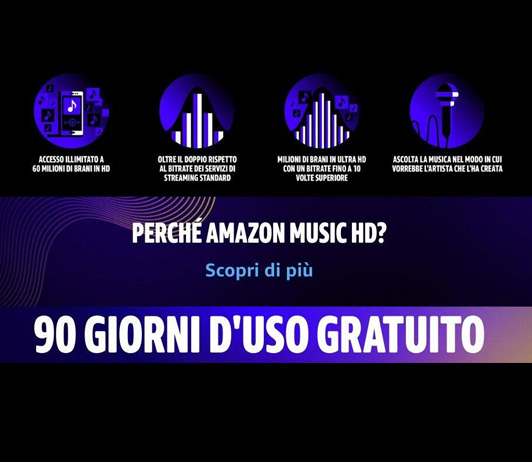 Amazon Music HD: 90 giorni gratuiti