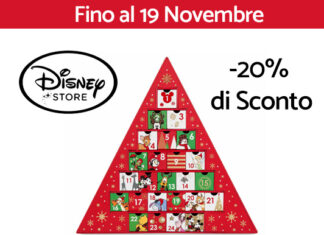Disney Store - 20% su tutto il catalogo fino al 19 Novembre