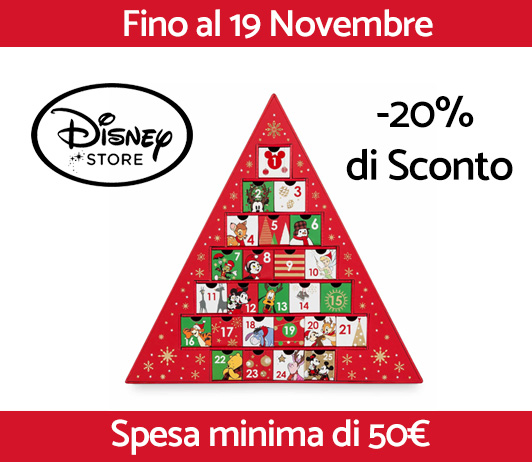 Disney Store - 20% su tutto il catalogo fino al 19 Novembre