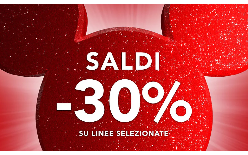 Saldi Disney 2021 - 30% di sconto su linee di prodotti selezionati