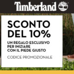 Timberland iscriviti alla newsletter 10% di sconto