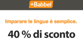 Babbel -40% di sconto sugli abbonamenti