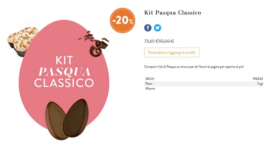 Cioccolato venchi - Kit Pasqua Classico