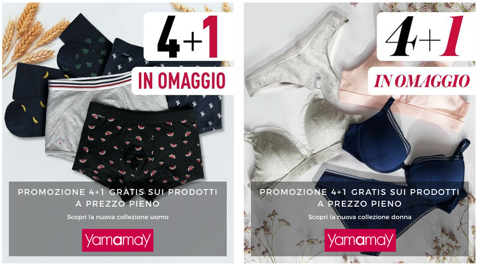 Yamamay mare: Acquista 5 Pezzi, uno è in omaggio