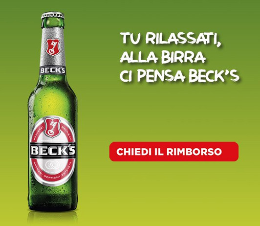 Beck's ti regala la birra - Richiedi il rimborso di 10€