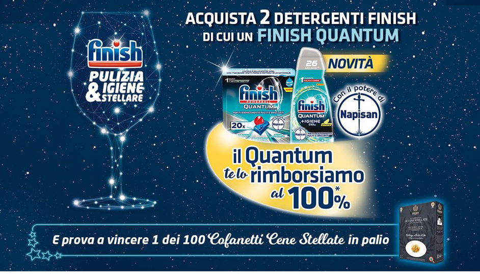 Finish Quantum ricevi il rimborso del 100%