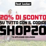 Foot Locker -20% su tutto