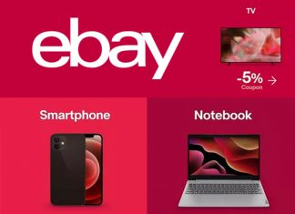 Sconti Ebay - Risparmia il 5% su TV, Smartphone e PC