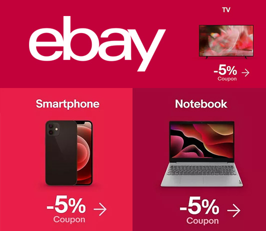 Sconti Ebay - Risparmia il 5% su prodotti tech