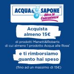 Acqua e Sapone – Ricevi 15€ di rimborso