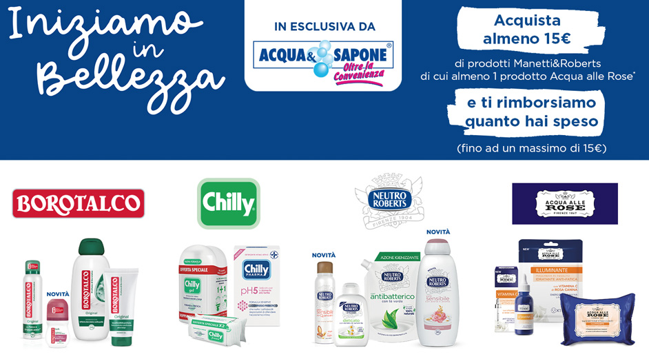 Acqua e Sapone - Richiedi subito il rimborso di 15€