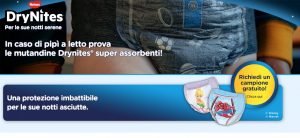 DryNites richiedi subito le mutandine gratis