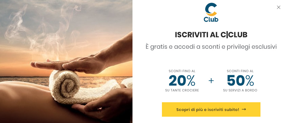 Iscriviti a Costa Crociere Club