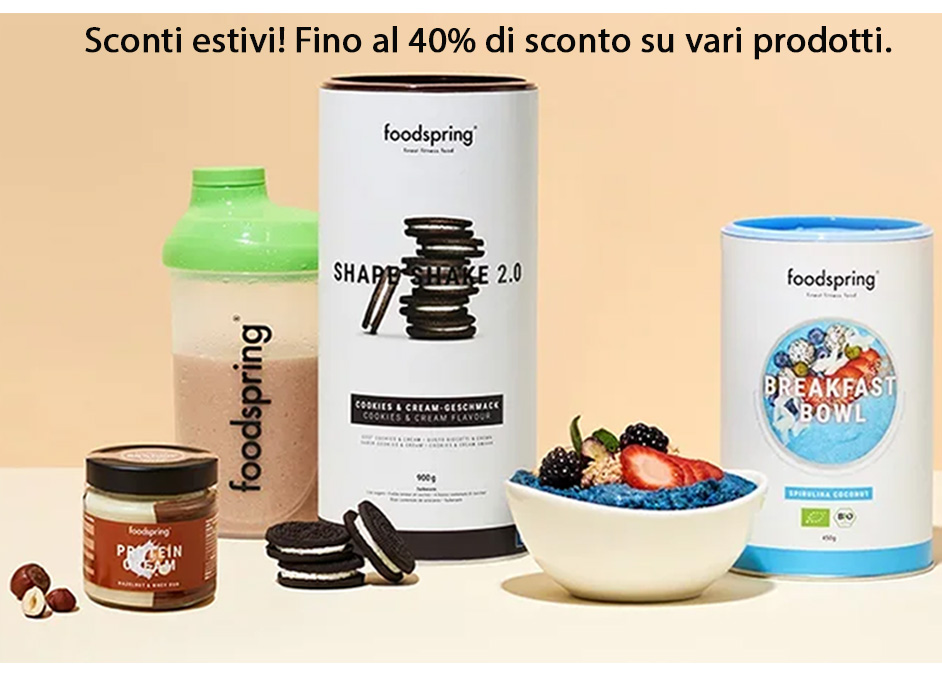 Foodspring fino al 40% di sconto